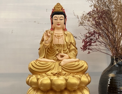 Tượng Phật Bà Quan Âm Ngồi 37cm