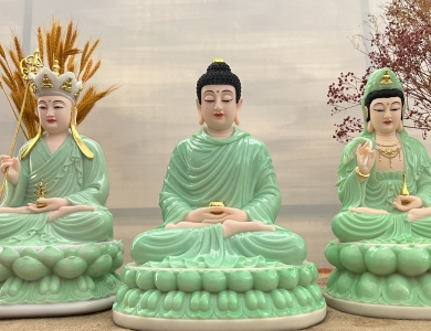 Tam Thế Phật Ngồi - 40cm