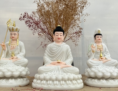 Tam Thế Phật ngồi 30cm