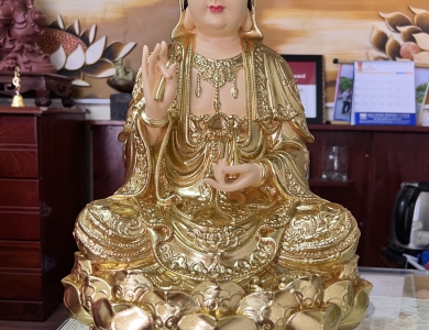 Quan Âm Ngồi Đá 45cm