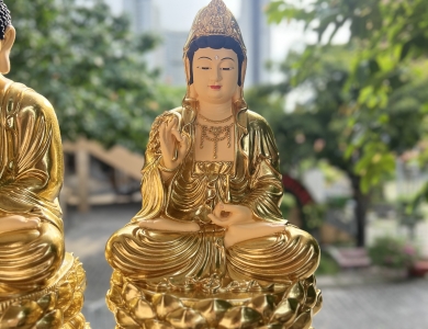 Quan Âm ngồi 50cm Đá