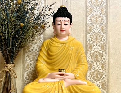 Thích Ca Ngồi Đá - 40cm