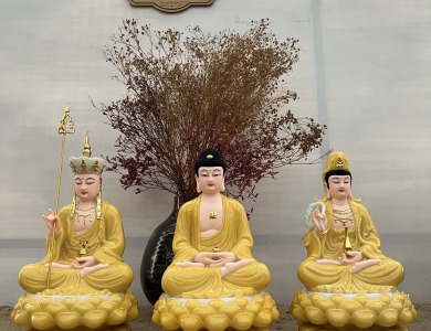 Ta Bà Tam Thánh ngồi 30cm
