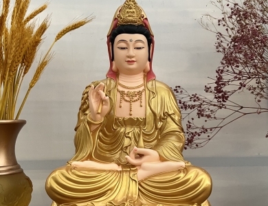 Quan Âm ngồi 50cm Đá