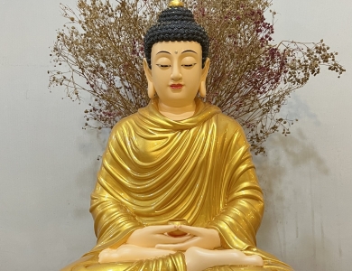 Tượng Phật Thích Ca Ngồi Composite - 50cm