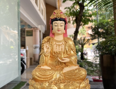 Tượng Phật Bà Quan Âm Ngồi 37cm