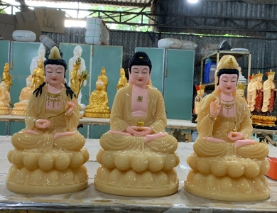 Tam Thế Phật Ngồi - 40cm