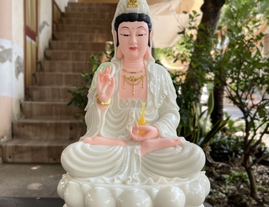 Tượng Phật Bà Quan Âm Ngồi 37cm