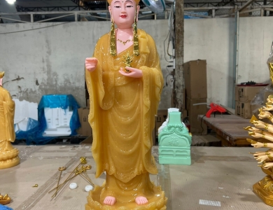 Địa Tạng Đứng Đá - 65cm
