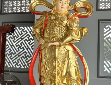 Hộ Pháp Tiêu Diện Đá Trắng - 1,7m