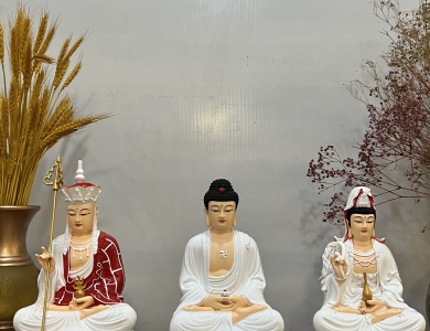Ta Bà Tam Thánh ngồi 30cm