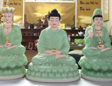 Tam Thế Phật ngồi 30cm