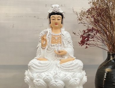 Tượng Phật Bà Quan Âm Ngồi 37cm