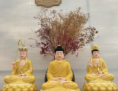 Tam Thế Phật ngồi 30cm