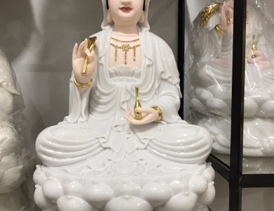 Quan Âm ngồi 50cm Đá