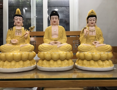 Tam Thế Phật Ngồi - 40cm