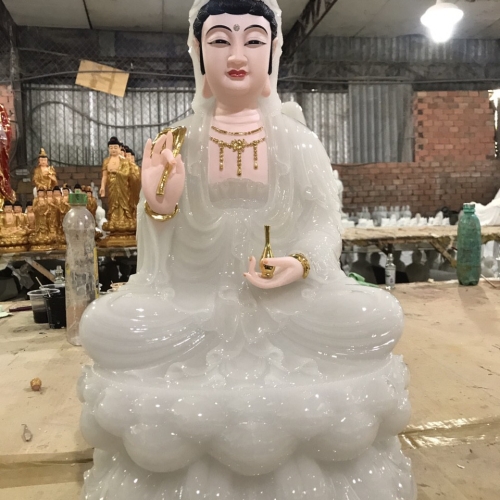 Quan Âm ngồi 50cm Đá