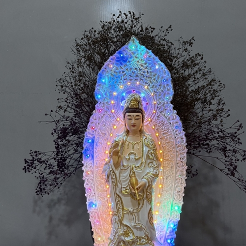 QUAN ÂM ĐỨNG 40cm NHŨ VẼ
