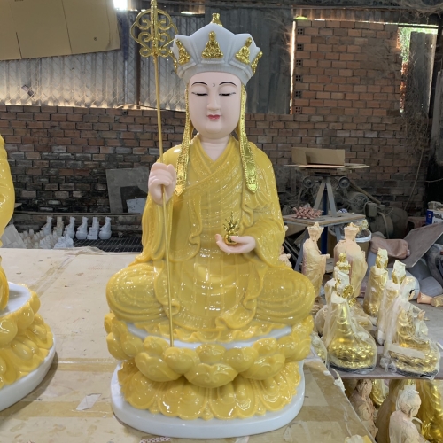 Địa Tạng Ngồi 70cm - Mẫu Hoa Văn