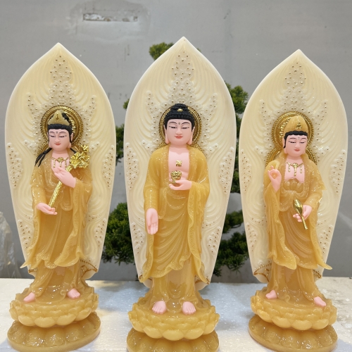 Tây Phương Tam Thánh đứng 30cm Composite và Đá