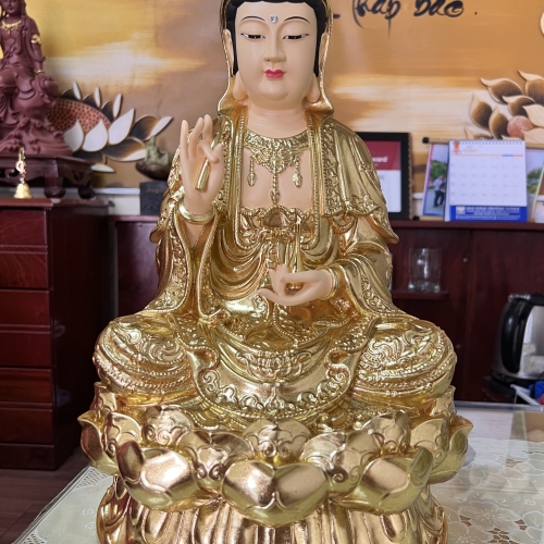 Quan Âm Ngồi Đá 45cm
