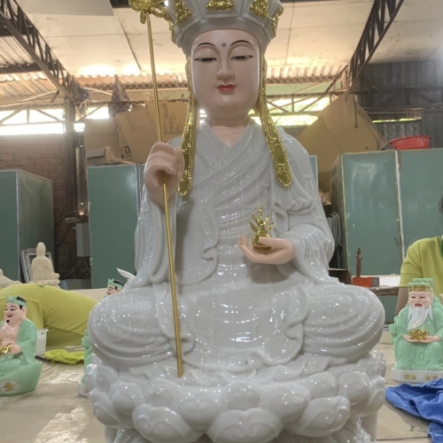 Địa Tạng Ngồi 70cm - Mẫu Hoa Văn