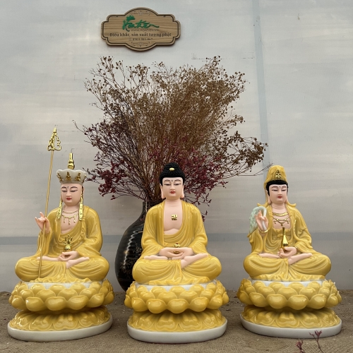 Ta Bà Tam Thánh ngồi 30cm