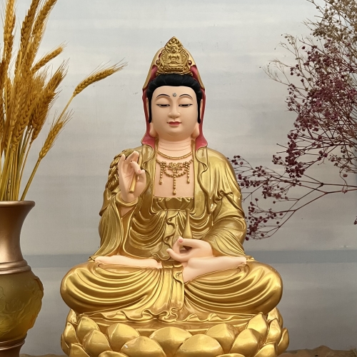 Quan Âm ngồi 50cm Đá