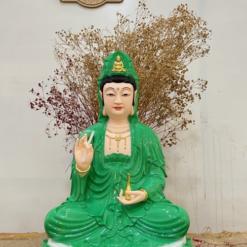 Quan Âm ngồi 50cm Đá