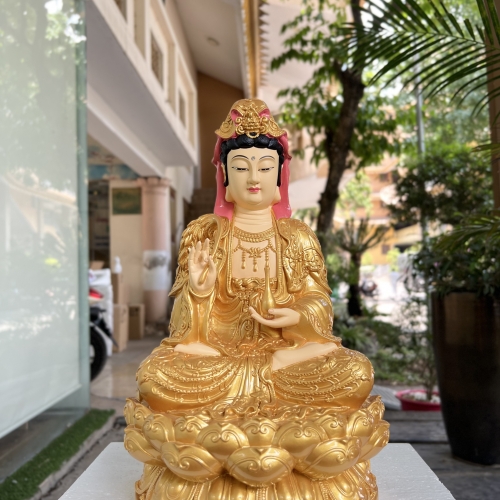Tượng Phật Bà Quan Âm Ngồi 37cm