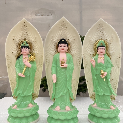 Tây Phương Tam Thánh đứng 30cm Composite và Đá
