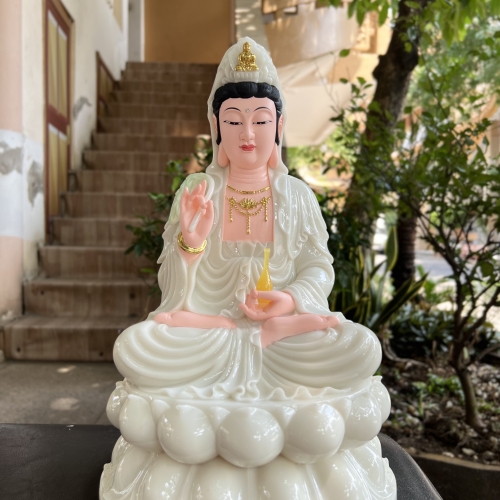 Tượng Phật Bà Quan Âm Ngồi 37cm