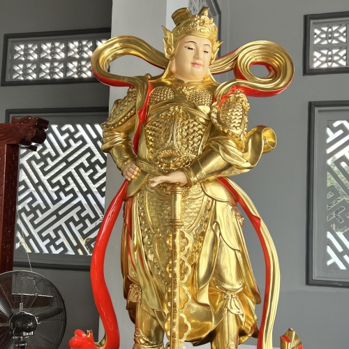 Hộ Pháp Tiêu Diện Đá Trắng - 1,7m