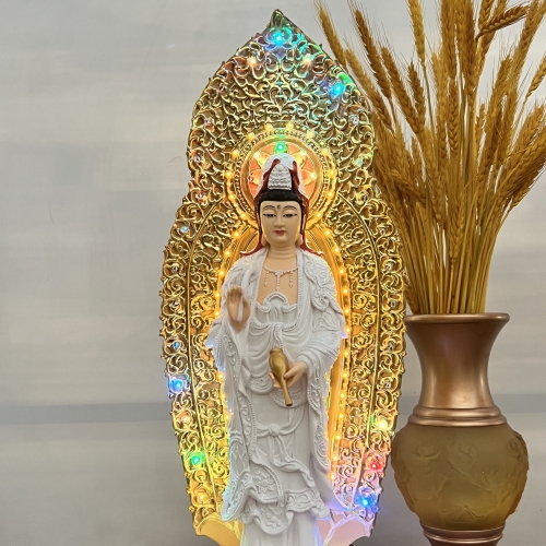 QUAN ÂM ĐỨNG 40cm NHŨ VẼ